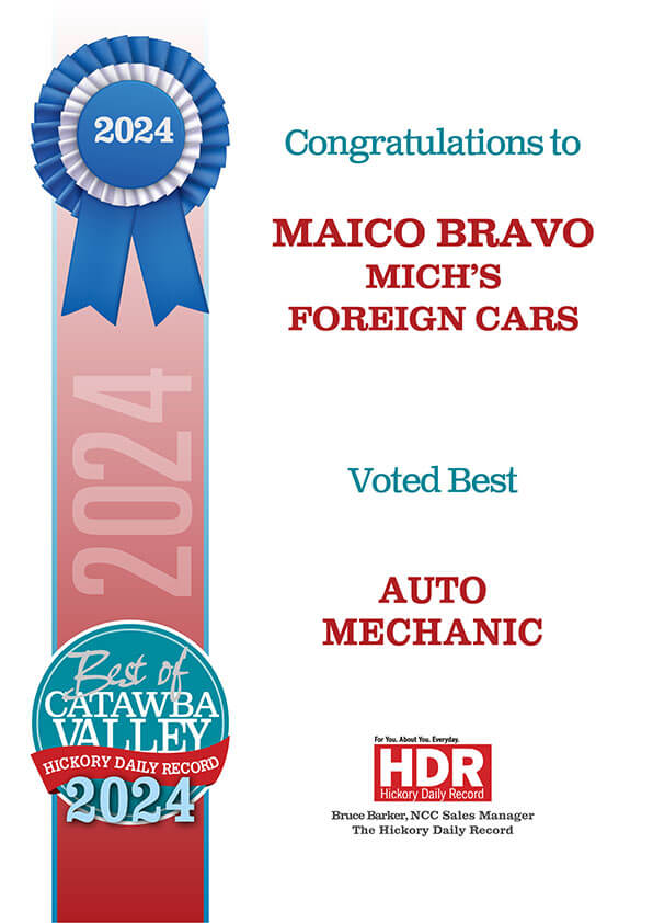 Michs Foreign Cars Award